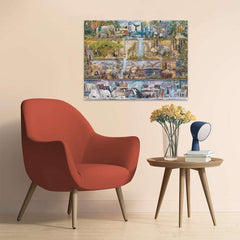 Ravensburger Big Animal World frameable puzzle lends ready-to-hang art after completion.