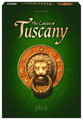 Ravensburger Castles of Tuscany box art showcasing Renaissance theme for family game night