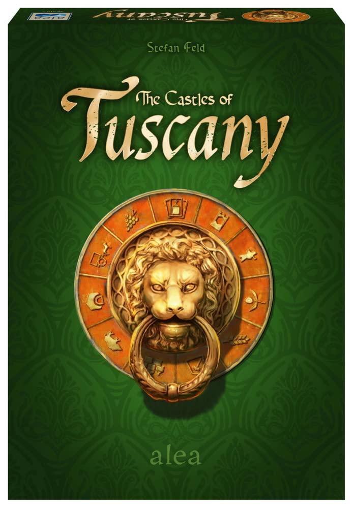 Cards guiding tile placement in Castles of Tuscany for varied strategies