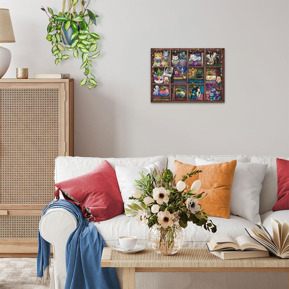 Ravensburger Cats and Succulents puzzle ideal for family or friends to share a relaxing challenge.