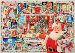 Ravensburger Christmas is Coming 1000-piece puzzle box; sturdy packaging for easy storage.