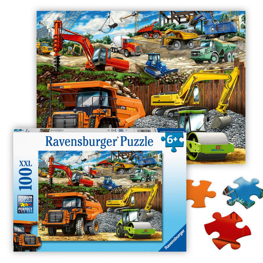 Ravensburger construction dump truck puzzle helps focus and fine motor skills.