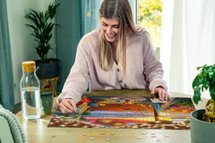 Ravensburger Cozy Cabana Puzzle large pieces aid focus and a rewarding sense of progress.