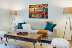 Ravensburger Cozy Cabana Puzzle seaside cabana scene invites a home escape.