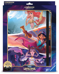 Ravensburger Disney Lorcana card portfolio with outer-cover protection keeps cards secure on trips.