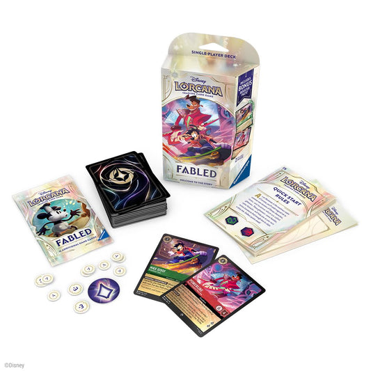 Ravensburger Disney Lorcana Fabled deck Emerald ready-to-play cards for quick battles