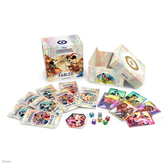 Ravensburger Illumineer’s Trove box stores and protects Disney Lorcana cards during travel