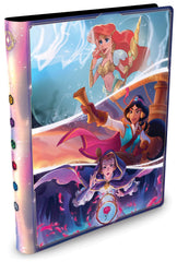 Ravensburger Disney Lorcana princess illustrations on the portfolio enhance display for collectors.