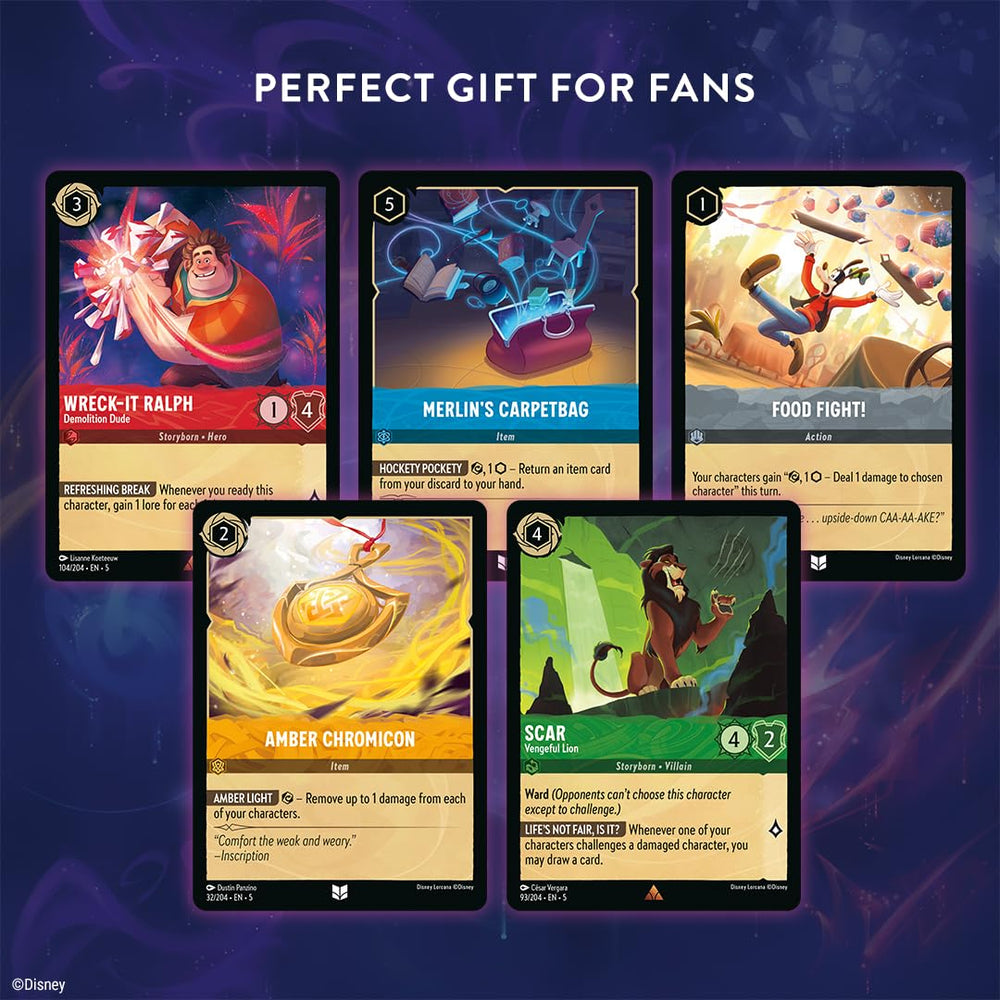 Ravensburger Disney Lorcana Shimmering Skies foil cards preview with shimmering finishes