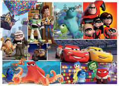 Ravensburger Disney Pixar Friends 60-piece floor puzzle with unique shapes boosts concentration.