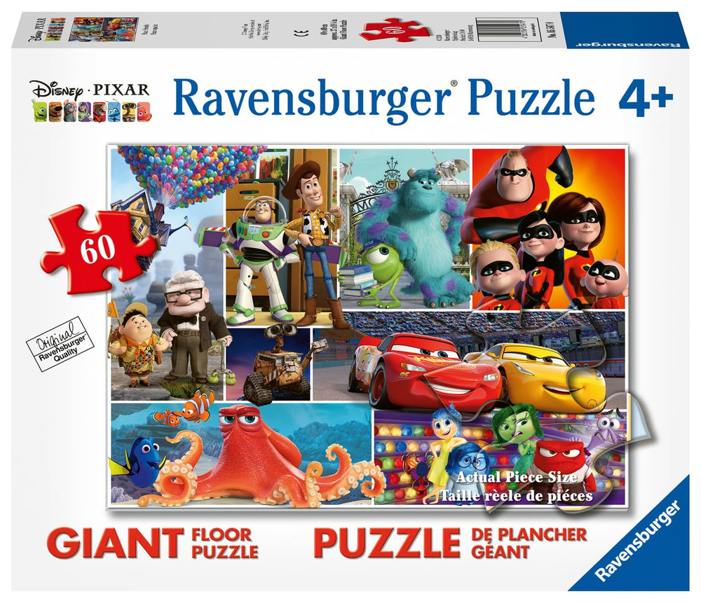 Ravensburger Disney Pixar Friends puzzle anti-glare finish for comfortable viewing in bright rooms.