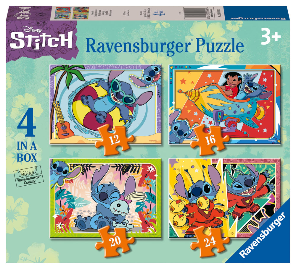 Ravensburger Disney Stitch puzzles beach scene for bright, engaging playtime.