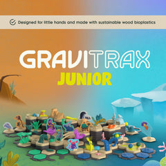 Ravensburger GraviTrax Junior figures and vegetation spark imaginative storytelling during play.