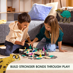 Ravensburger GraviTrax Junior wood bioplastic pieces emphasize sustainable construction.