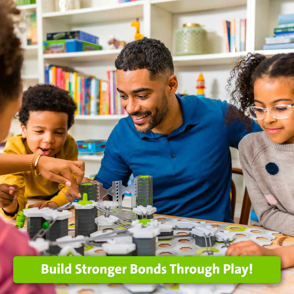 Ravensburger GraviTrax Starter Set gravity layout demonstrates cause-and-effect learning