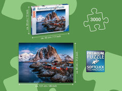 Ravensburger Hamnoy blueboard durability emphasizes long-lasting puzzle enjoyment