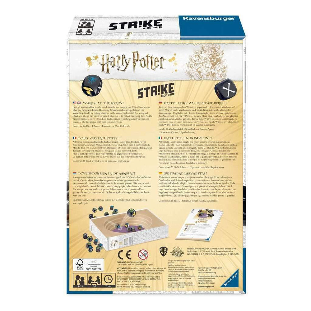 Ravensburger Harry Potter Strike foam arena mat enhances tabletop duels.
