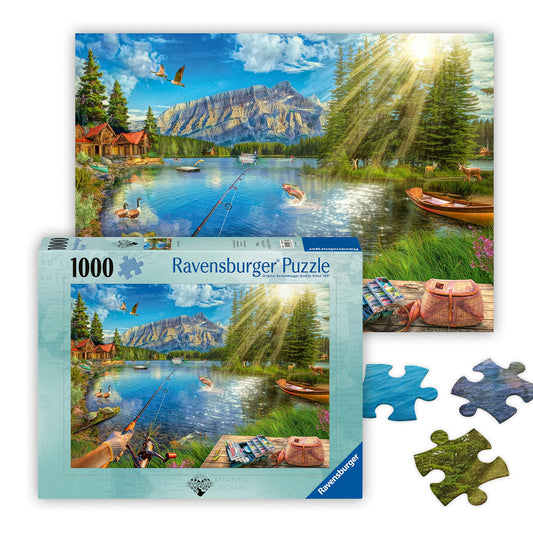 Ravensburger Life at The Lake puzzle cover — relaxing, frameable art for adults.
