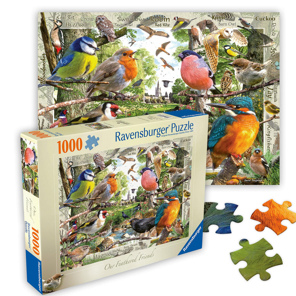 Ravensburger Our Feathered Friends: backyard birds scene for mindful relaxation