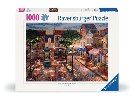 Ravensburger Paris Impressions street cafe scene for focused, relaxing puzzling.