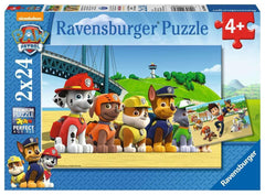 Ravensburger Paw Patrol two-pack puzzle with 24 pieces, ideal for collaborative play.