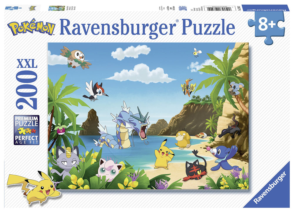Ravensburger Pokémon 200-piece puzzle scene promotes focused play and STEM-related problem solving.