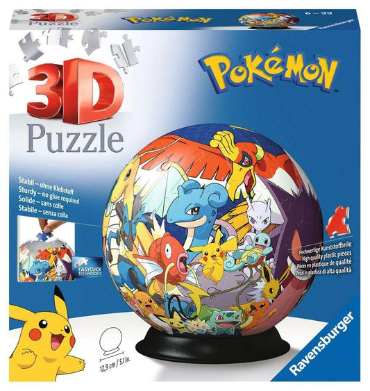 Ravensburger Pokemon 3D ball pieces for a fun kid-friendly assembling activity.