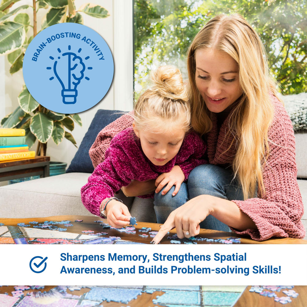 Ravensburger Premium Quality Puzzle: durable, glare-free finish promotes focused puzzling.