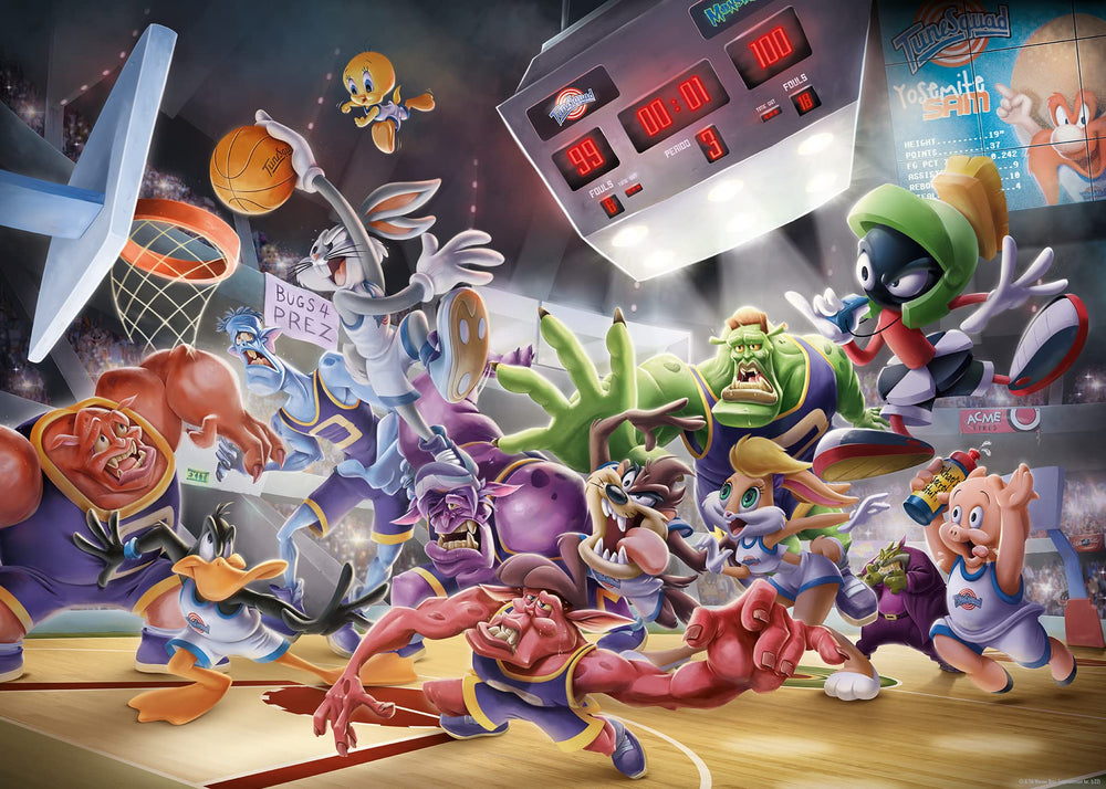 Ravensburger Space Jam Final Dunk interlock closeup highlighting Softclick fit