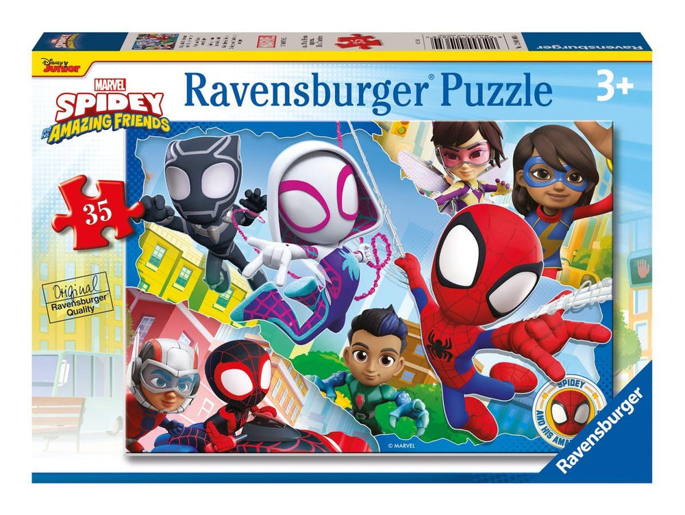 Ravensburger Spidey and His Friends puzzle cover with 35 pieces for ages 3+
