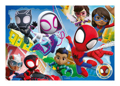 Ravensburger Spidey puzzle close-up showing large pieces for easy building