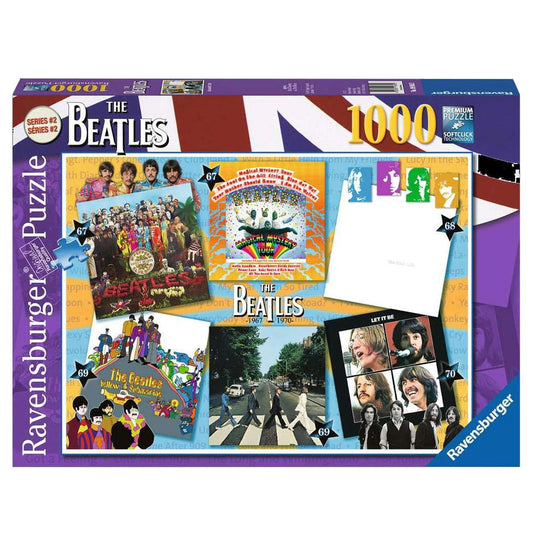 Ravensburger The Beatles Albums 1967-1970 puzzle cover with iconic artwork for relaxing, focused puzzling