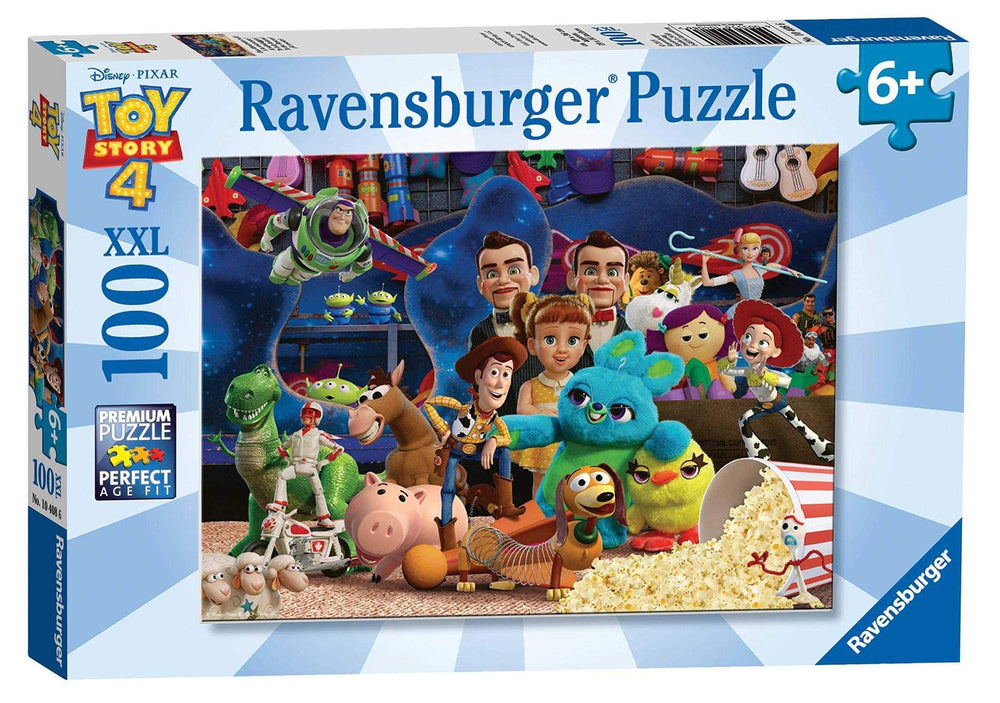 Ravensburger Toy Story 4 puzzle with unique piece design for easy assembly.