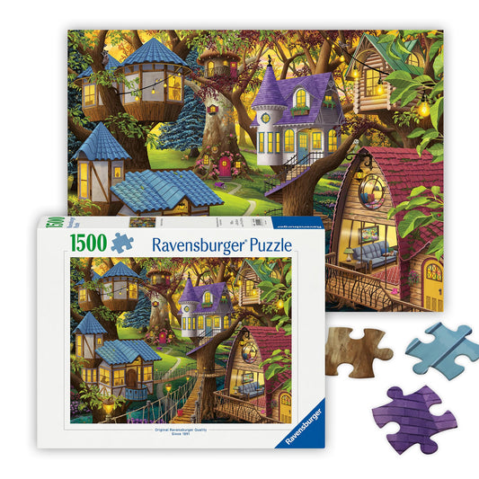 Ravensburger Twilight in The Treetops puzzle cover, inviting calm, focused puzzling sessions.