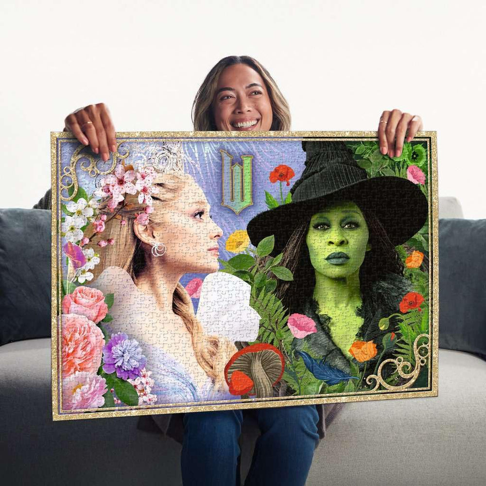 Ravensburger Wicked Movie Part 2 art on the box inspires immersive puzzling sessions.