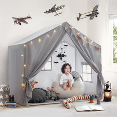 Razee Padded Mat inside the tent adds comfort during pretend play.