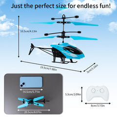 Remote Control Helicopter with LED lights enhances indoor play visibility