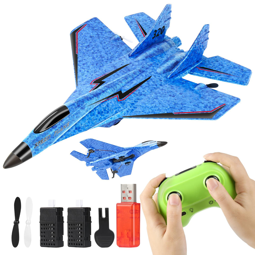 RC Plane RTF 2CH 2.4GHz with lights for easy beginner flights.