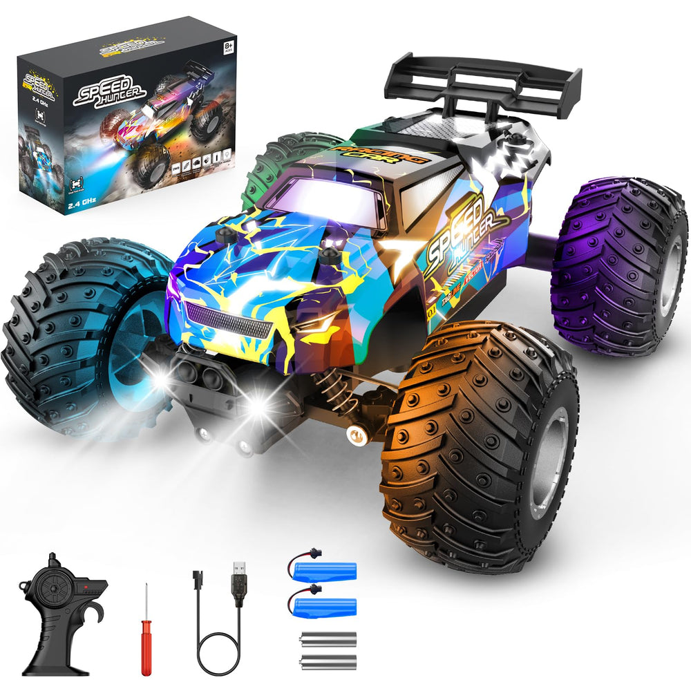 Rcjoyou remote control car front headlights illuminate night racing and add excitement.