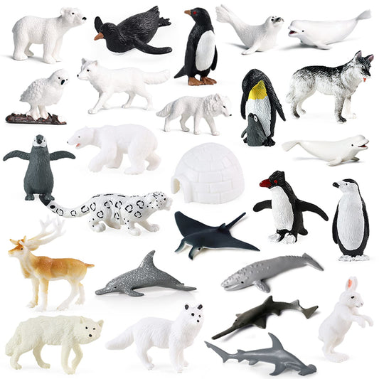 RCOMG Arctic polar bear figurine for imaginative play and classroom display.