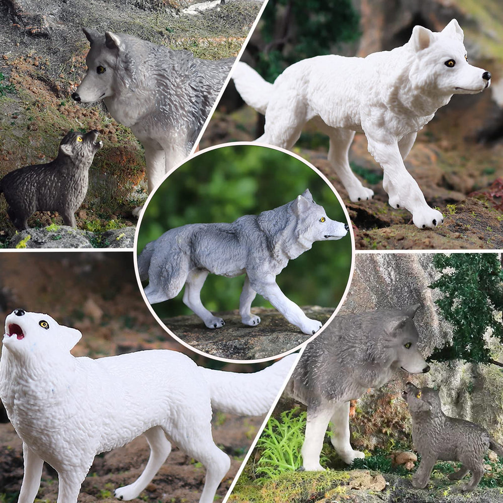 RCOMG wolf figurines with realistic textures to spark storytelling