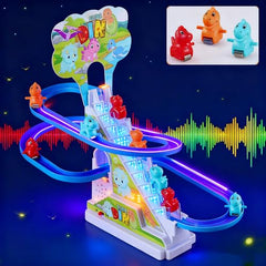 RCOOS yellow duck figurine ascending the ladder for cheerful, engaging motion.