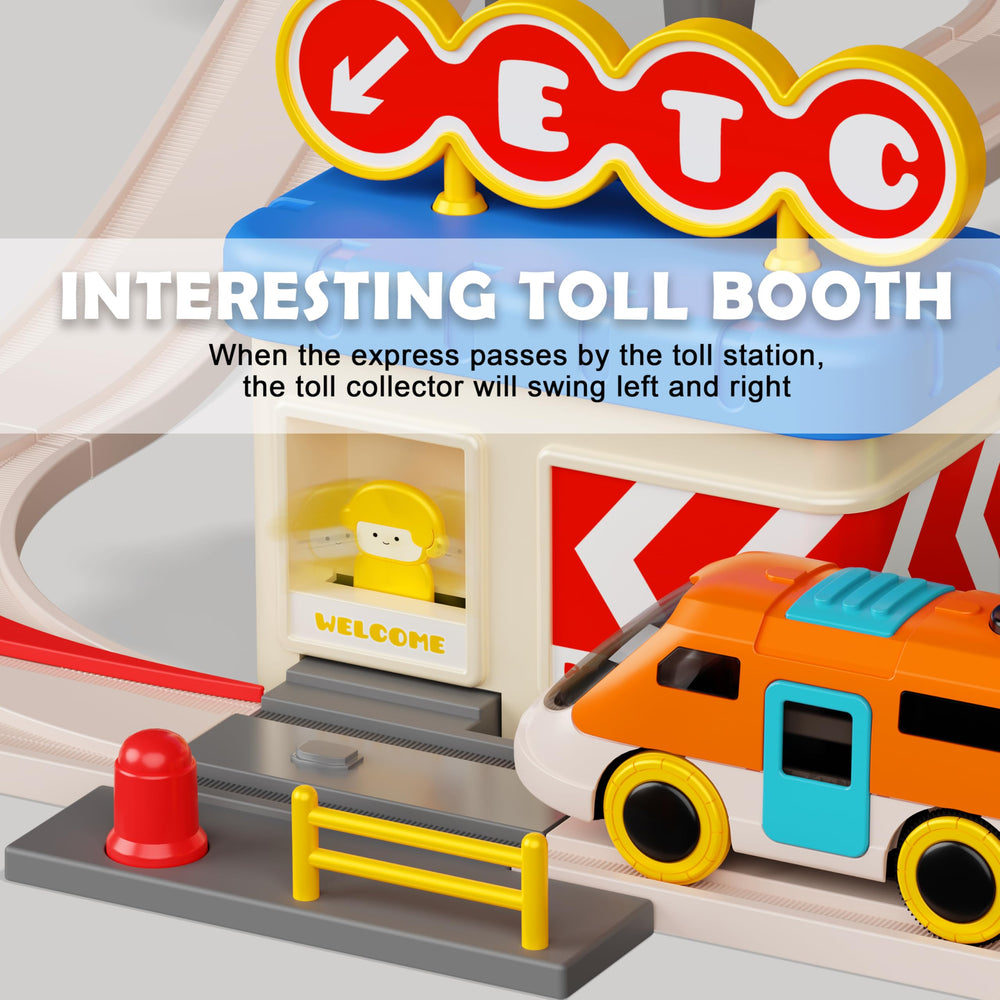 Rcovasc Urban Rail gas station and toll booth add real-world details