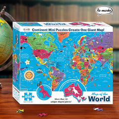 Re-Marks Map World Deluxe 32 by 26 inch assembled size visual reminder