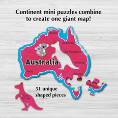 Re-Marks Map World Deluxe continents interlock to form a complete world map