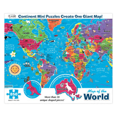 Re-Marks Map World Deluxe puzzle cover with vibrant colors for family fun