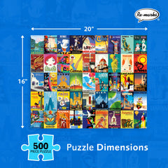 Re-Marks travel posters vibrant art evokes wanderlust during solo puzzle time.