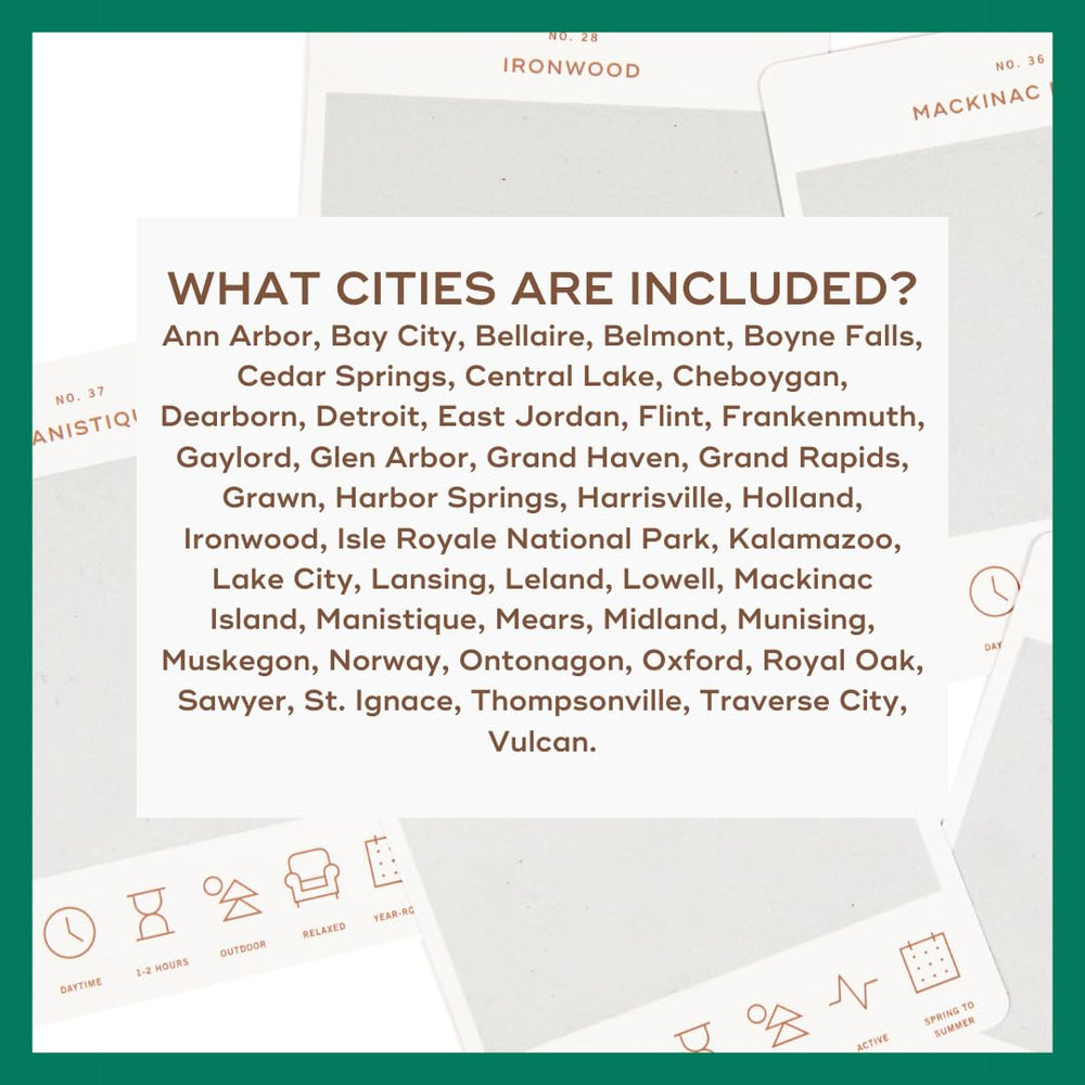 Reach International Outfitters Harbor Springs Outdoor Explorations scratch-off for scenic trips
