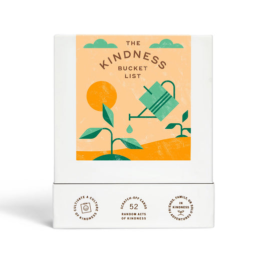 Reach International Outfitters Kindness Bucket List cover with scratch-off cards for weekly acts of kindness.