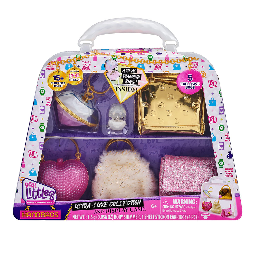 Real Littles Ultra-Luxe bags front view enhances on-the-go style.